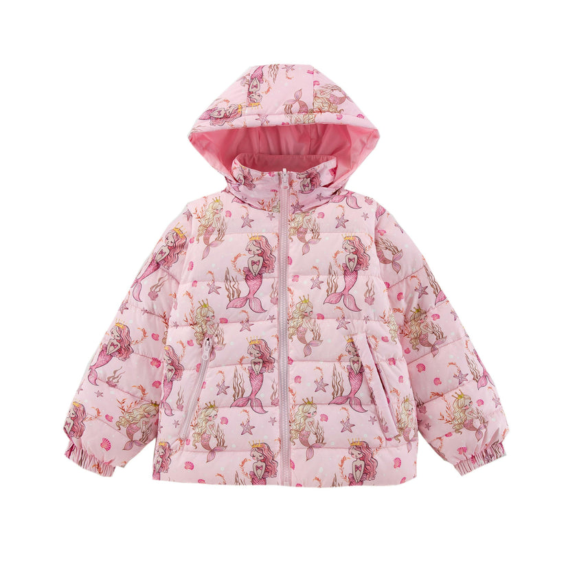 Tanner Reversible Detachable Light Puffer/Vest, Mermaids
