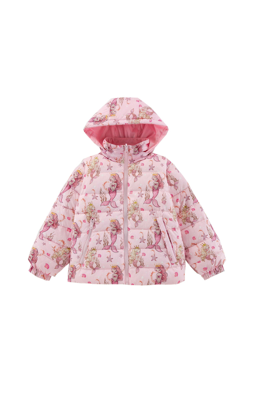 Tanner Reversible Detachable Light Puffer/Vest, Mermaids