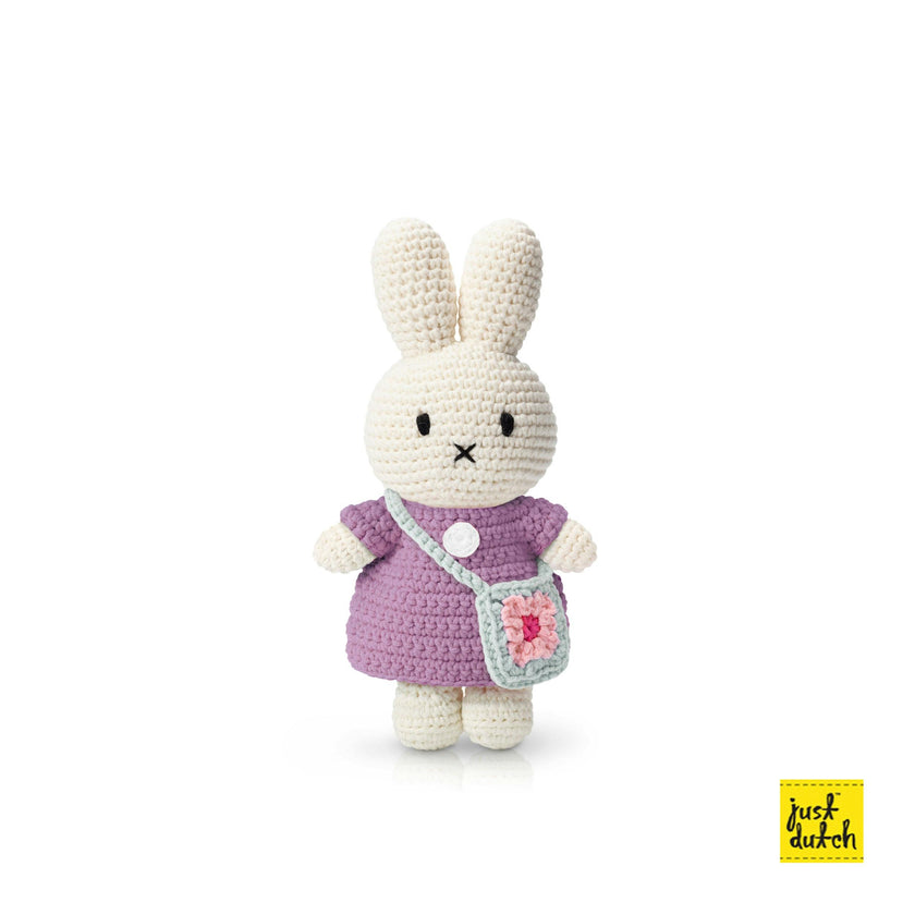 Miffy Flower Bag Crochet Doll Handmade Floral Outfit