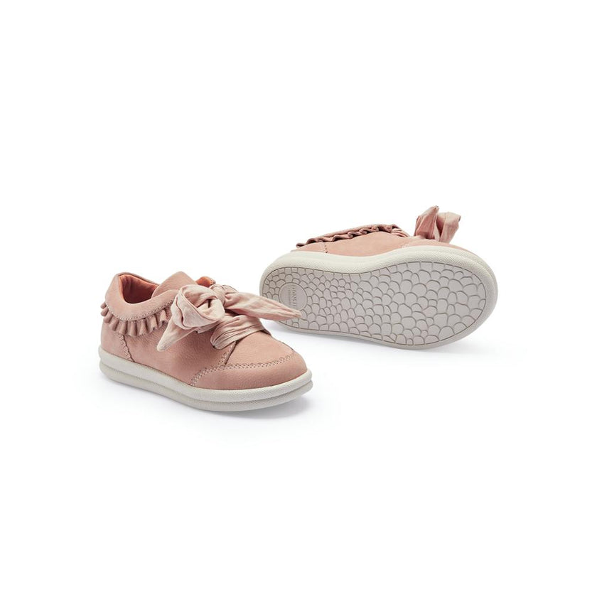 Lexley Sneakers | Coral Betting Leather