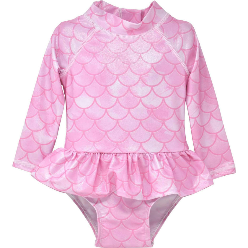 UPF 50+ Alissa Infant Ruffle Rash Guard Swimsuit