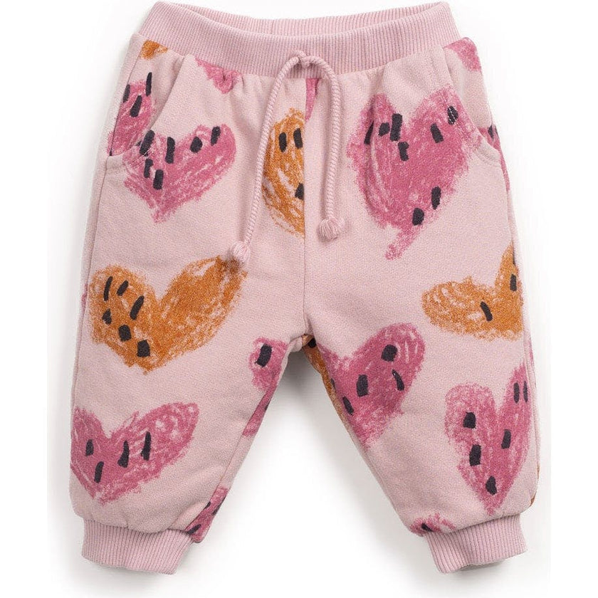 Abstract Heart Print Sweatpants