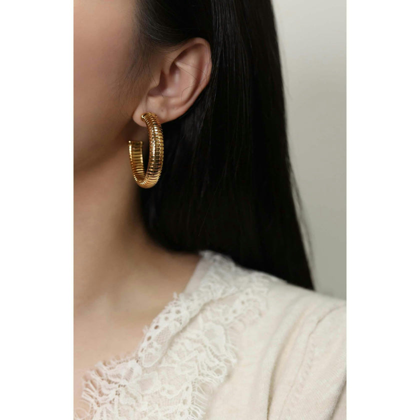 Large Minimalist Hoop Earrings