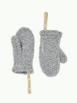 children's merino wool mittens - stone grey 6+
