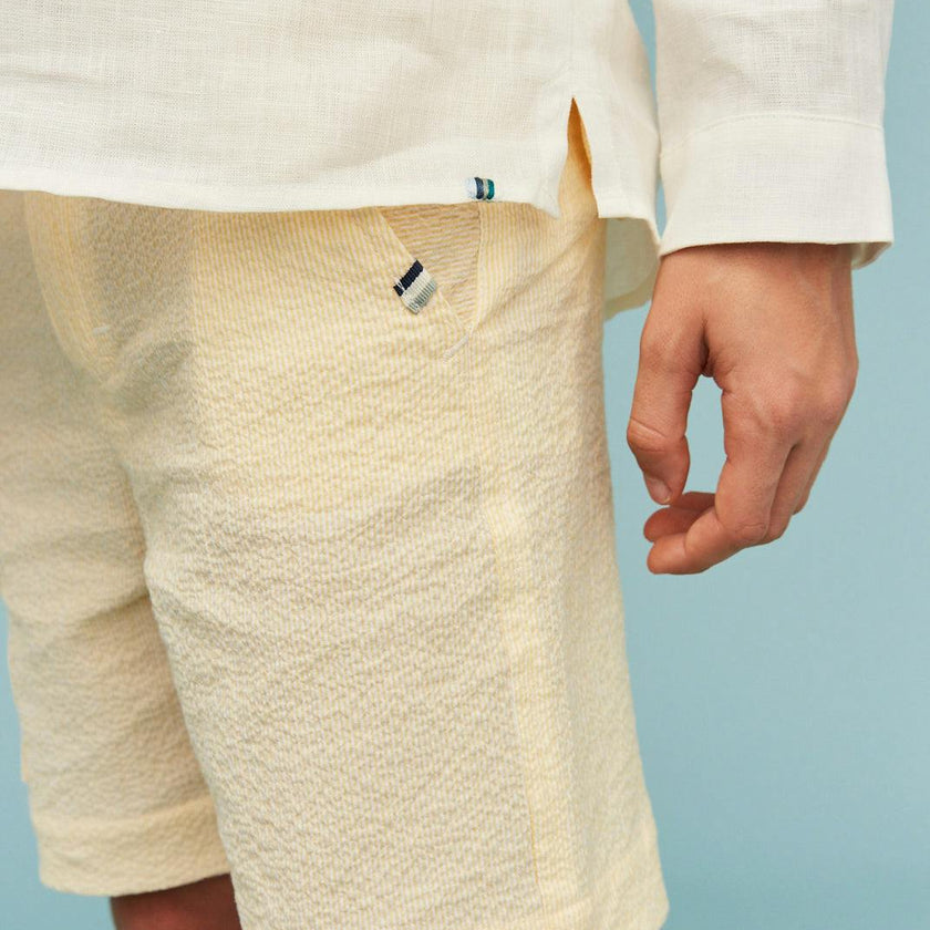Seersucker Cargo Shorts