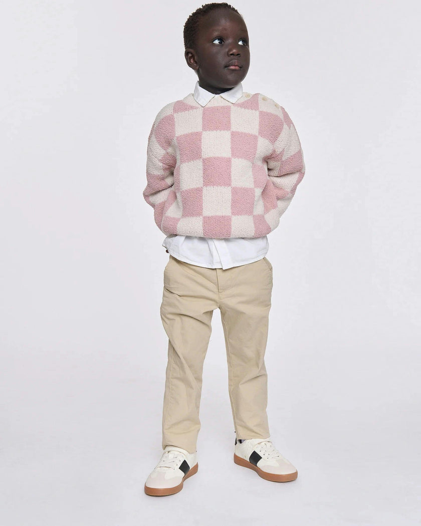 Boxy Sweater • Checkers Fuzzy