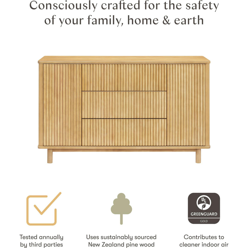 Pogo Tambour Assembled Dresser in Honey