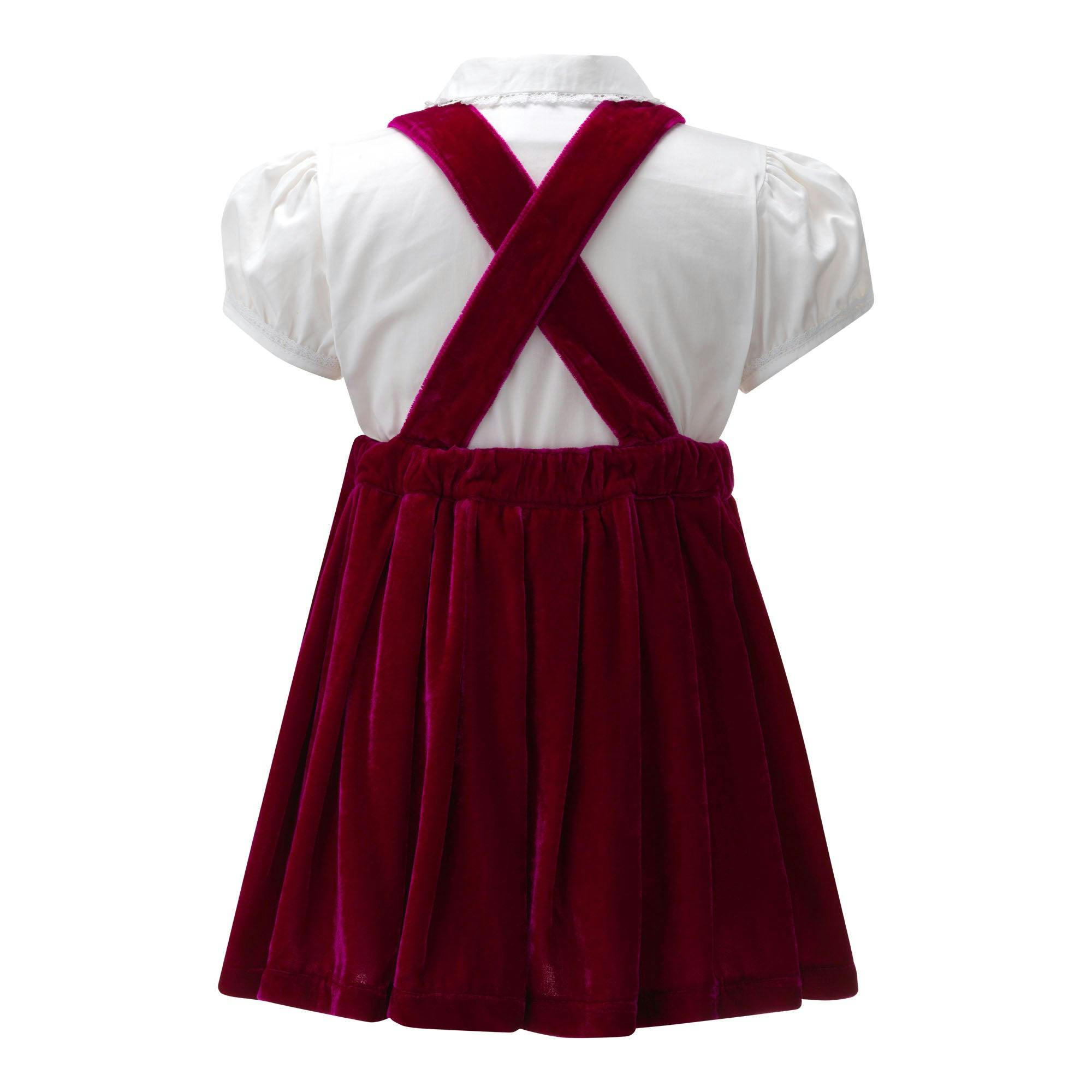 Eloise Silk Velvet Pinafore Set