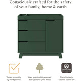 Hudson 3-Drawer Changer Dresser With Removable Changing Tray In