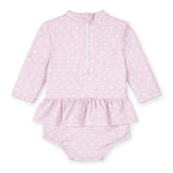 Floral Print Rash Guard Onesie