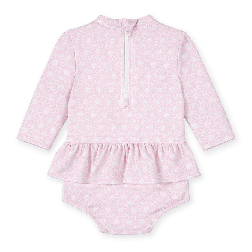 Floral Print Rash Guard Onesie