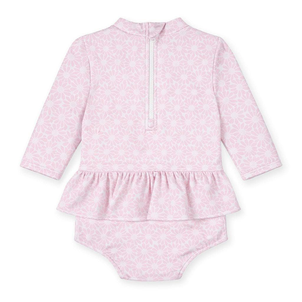Floral Print Rash Guard Onesie