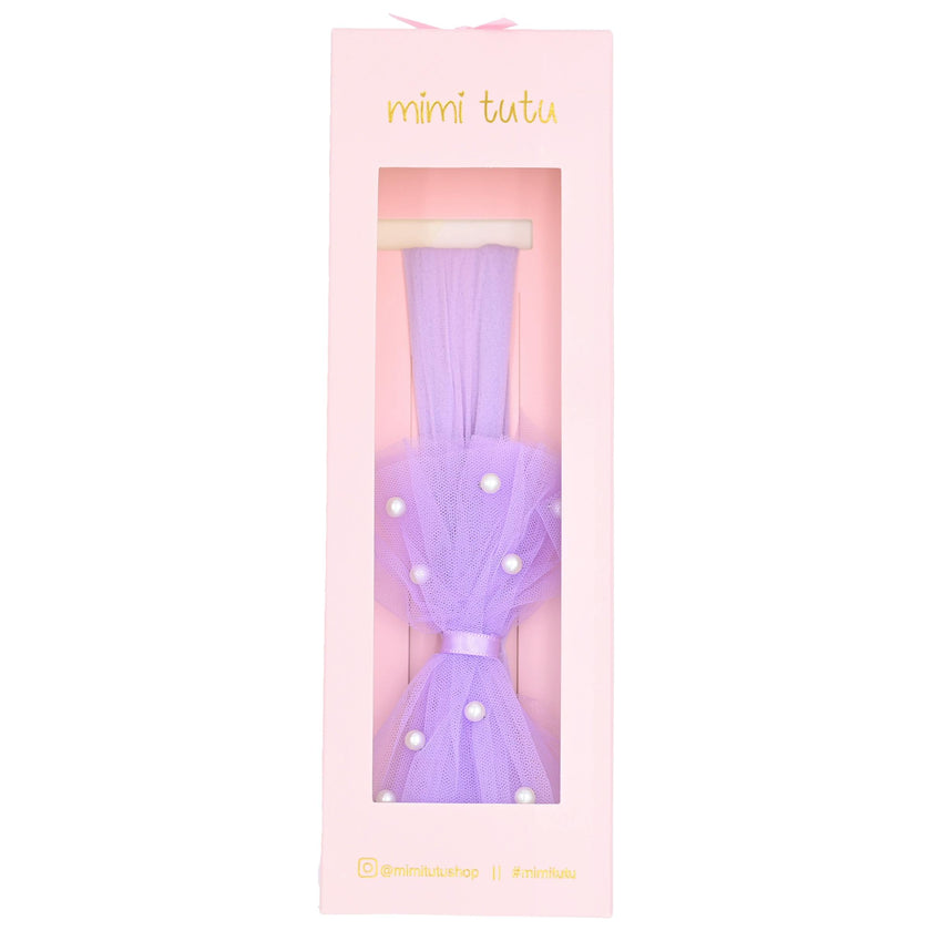 Multicolored Tulle Pearl Ribbon Headband