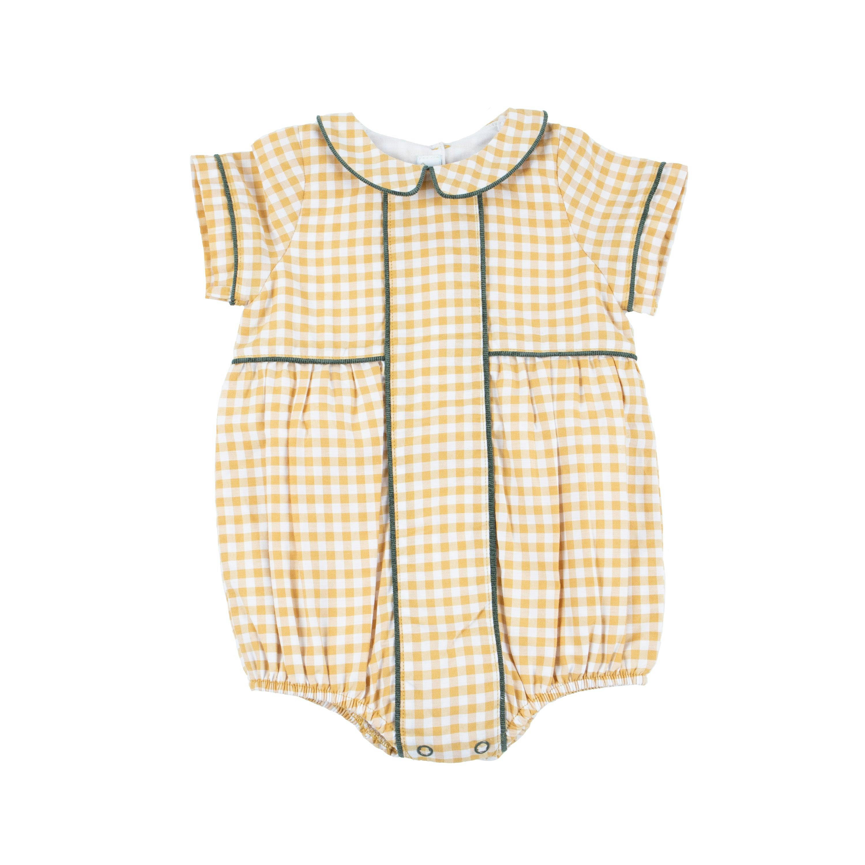 Yellow Gingham Bubble Romper