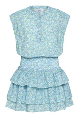 Drew Dress Aqua Floral