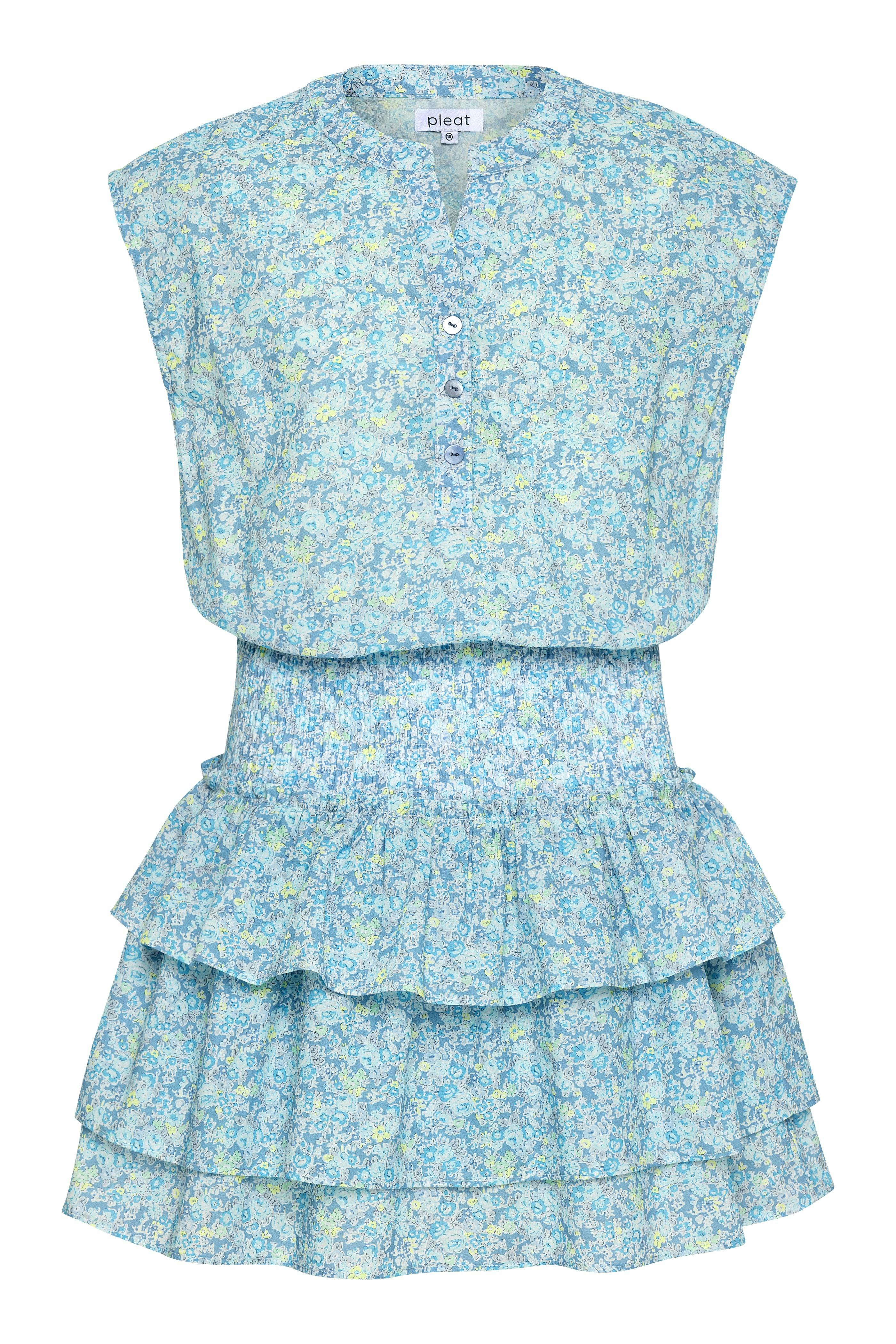Drew Dress Aqua Floral