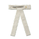 Halo Luxe Amara Deconstructed Woolen Long Tail Clip - White