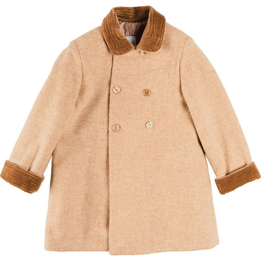Traditional Double Breasted Coat in Brown (12mths-10yrs)