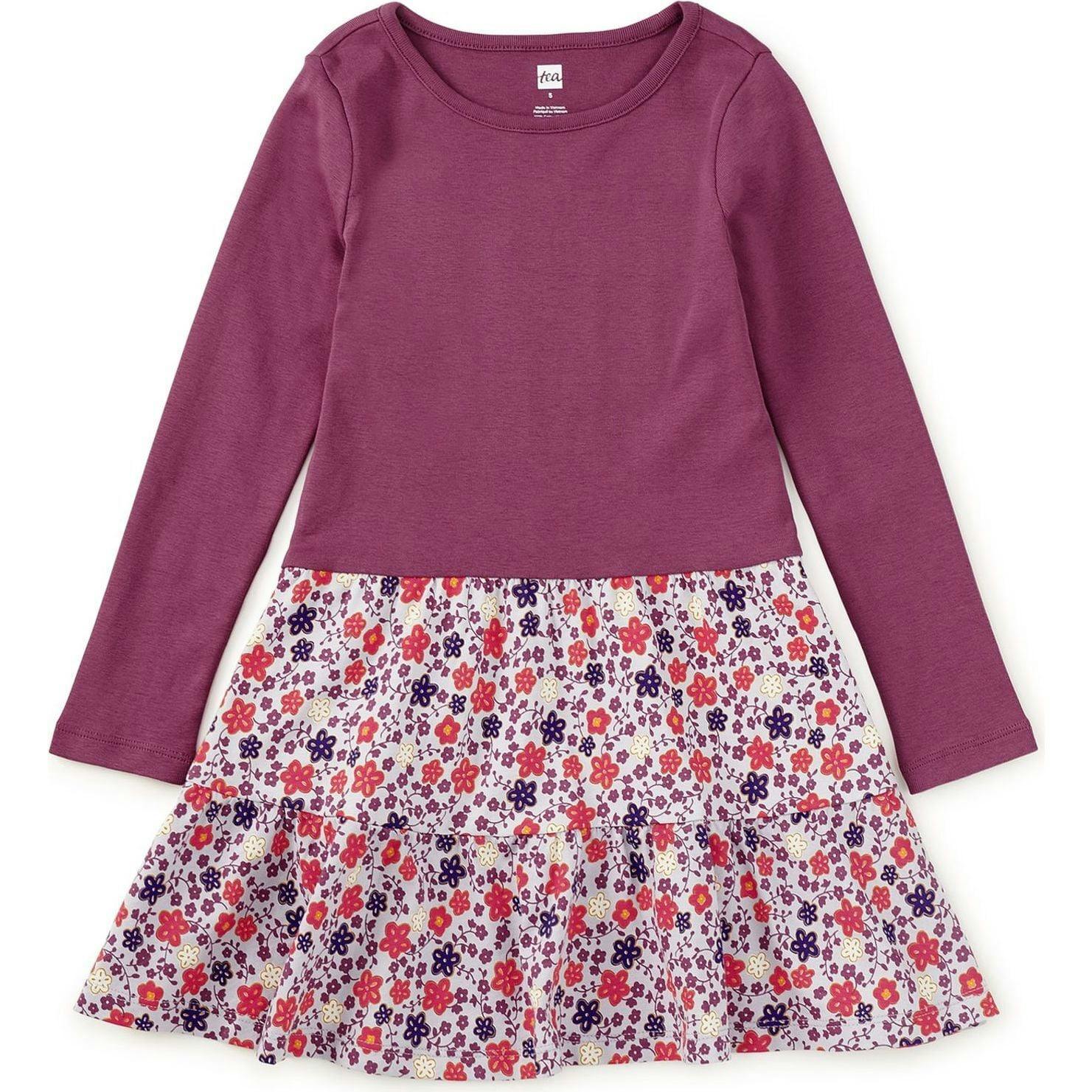 Tiered Skirted Twirl Dress, Blue