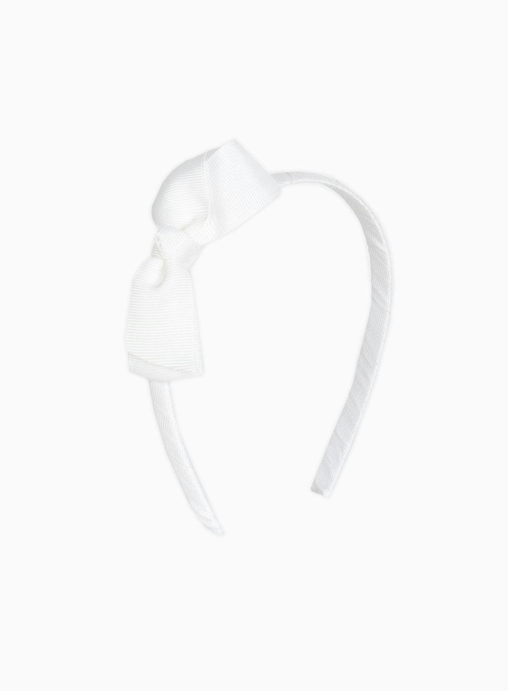 Pretty Bow Alice Band in White