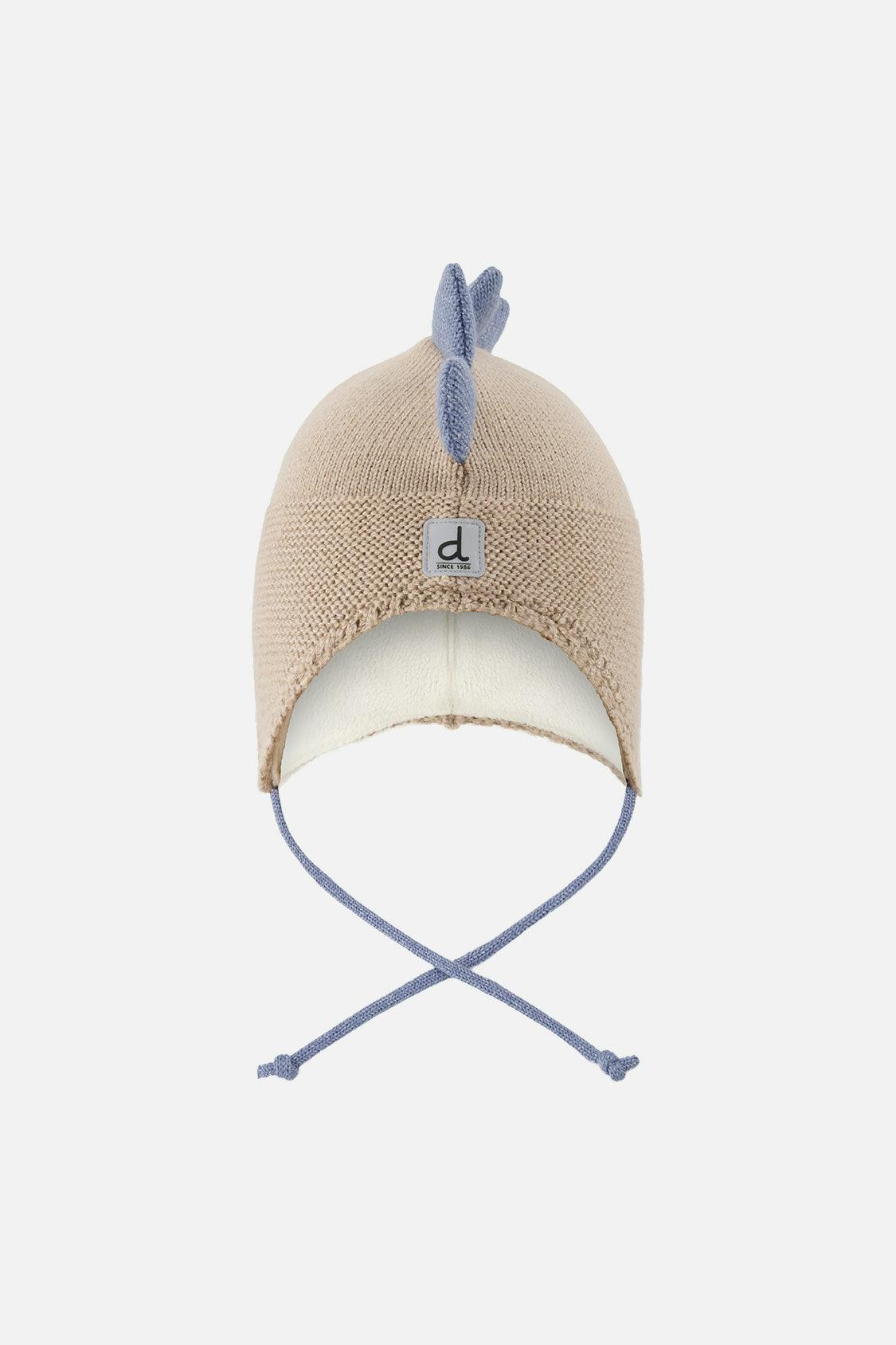 Baby Dino Winter Peruvian Knit Hat Light Taupe