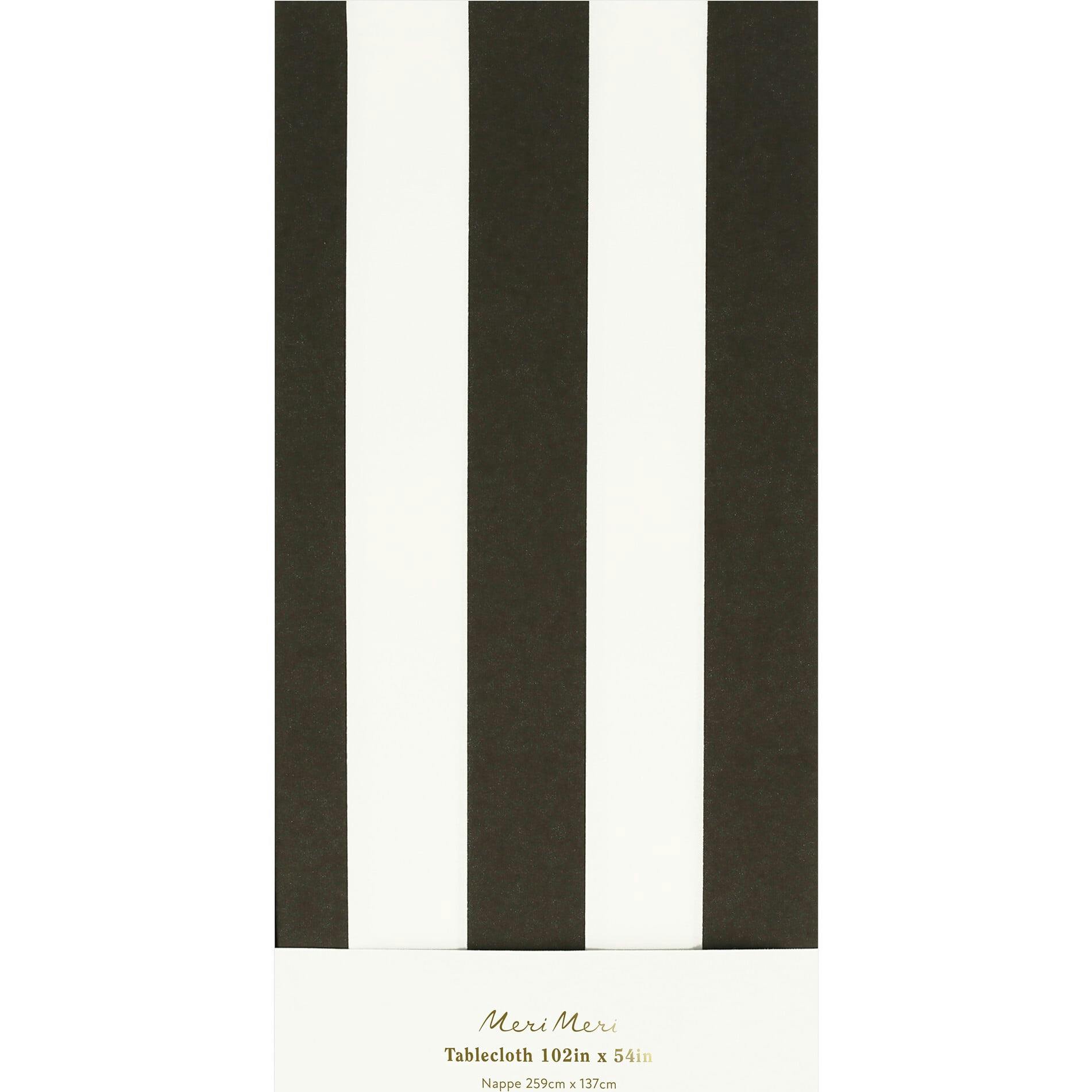 Black Striped Tablecloth