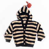 Little Mariner Hoodie in Navy Stripe