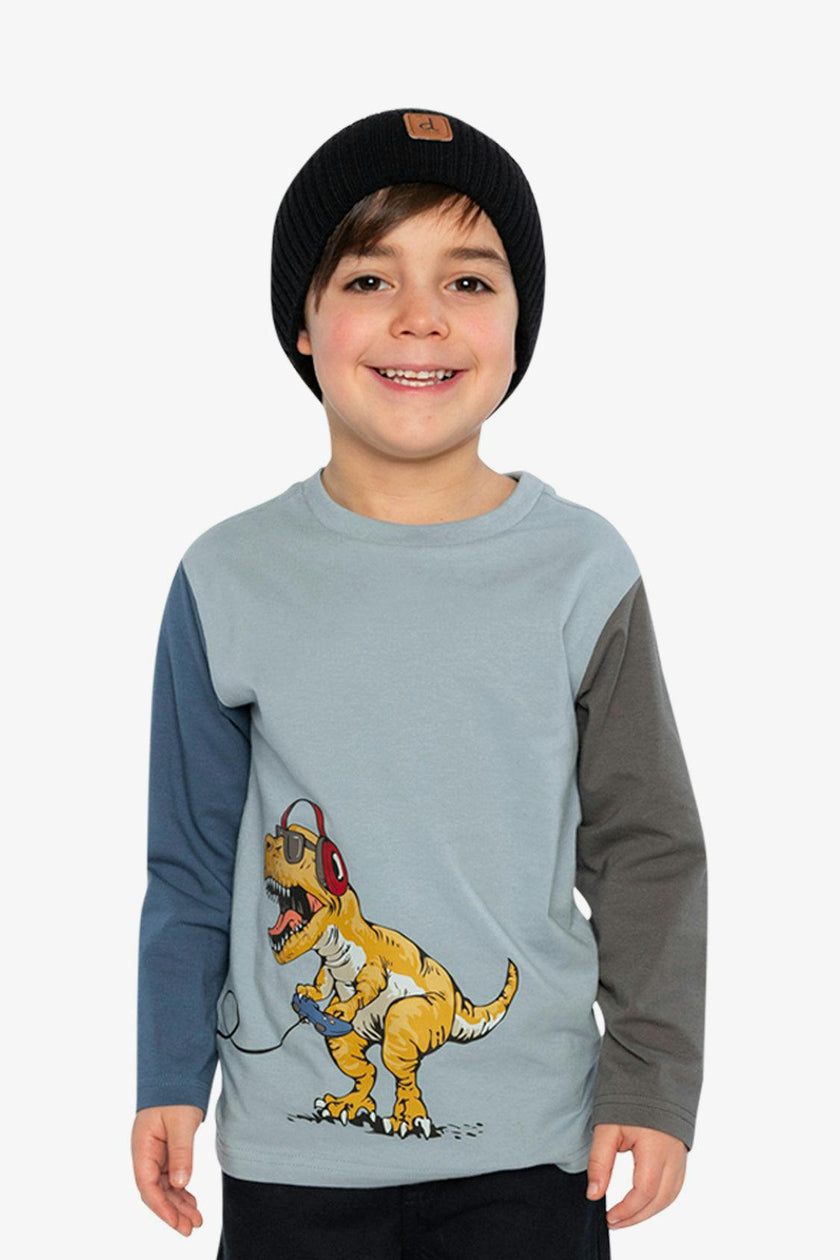 Long Sleeve Organic Cotton T-Shirt Sky Blue