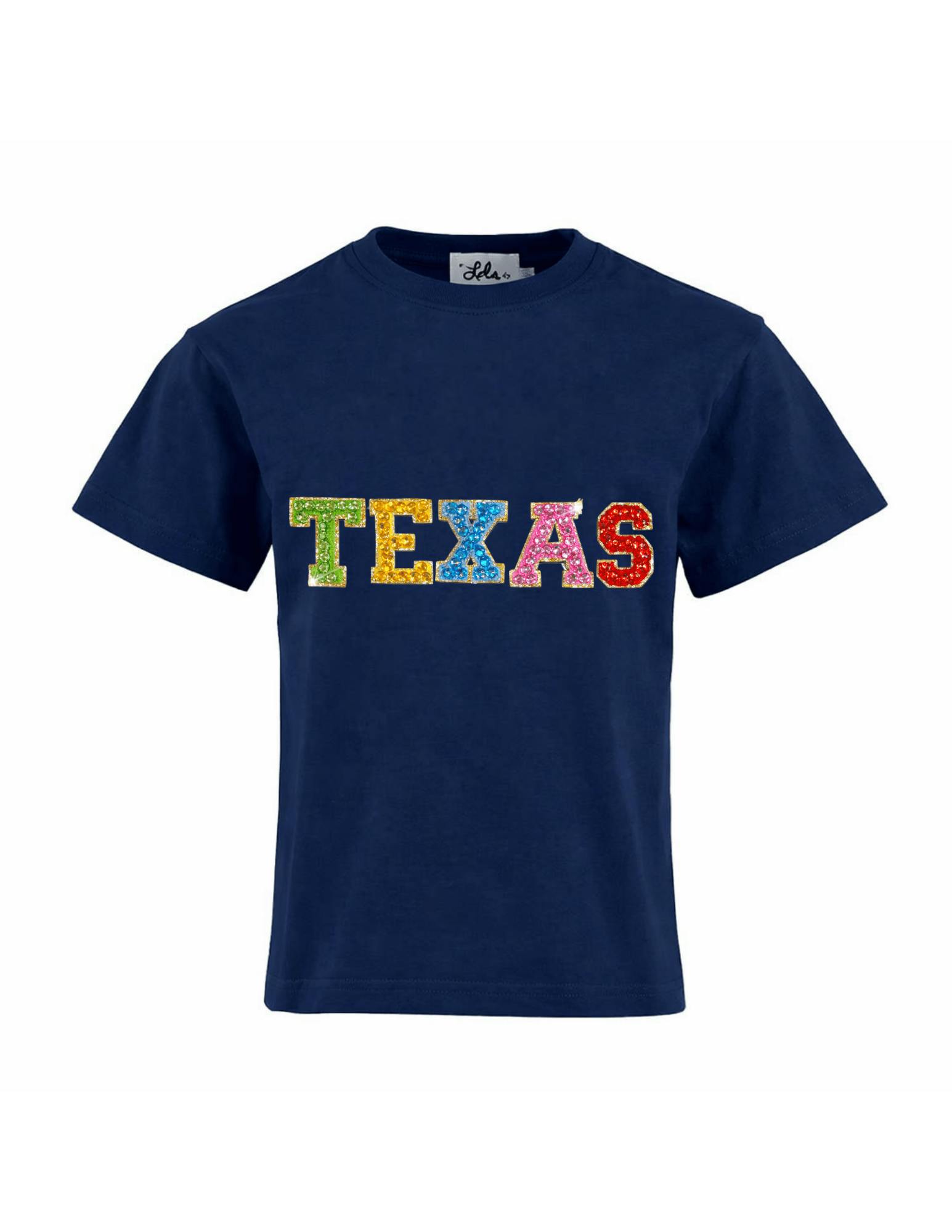 Texas Rhinestone Gem Crew Neck T-Shirt
