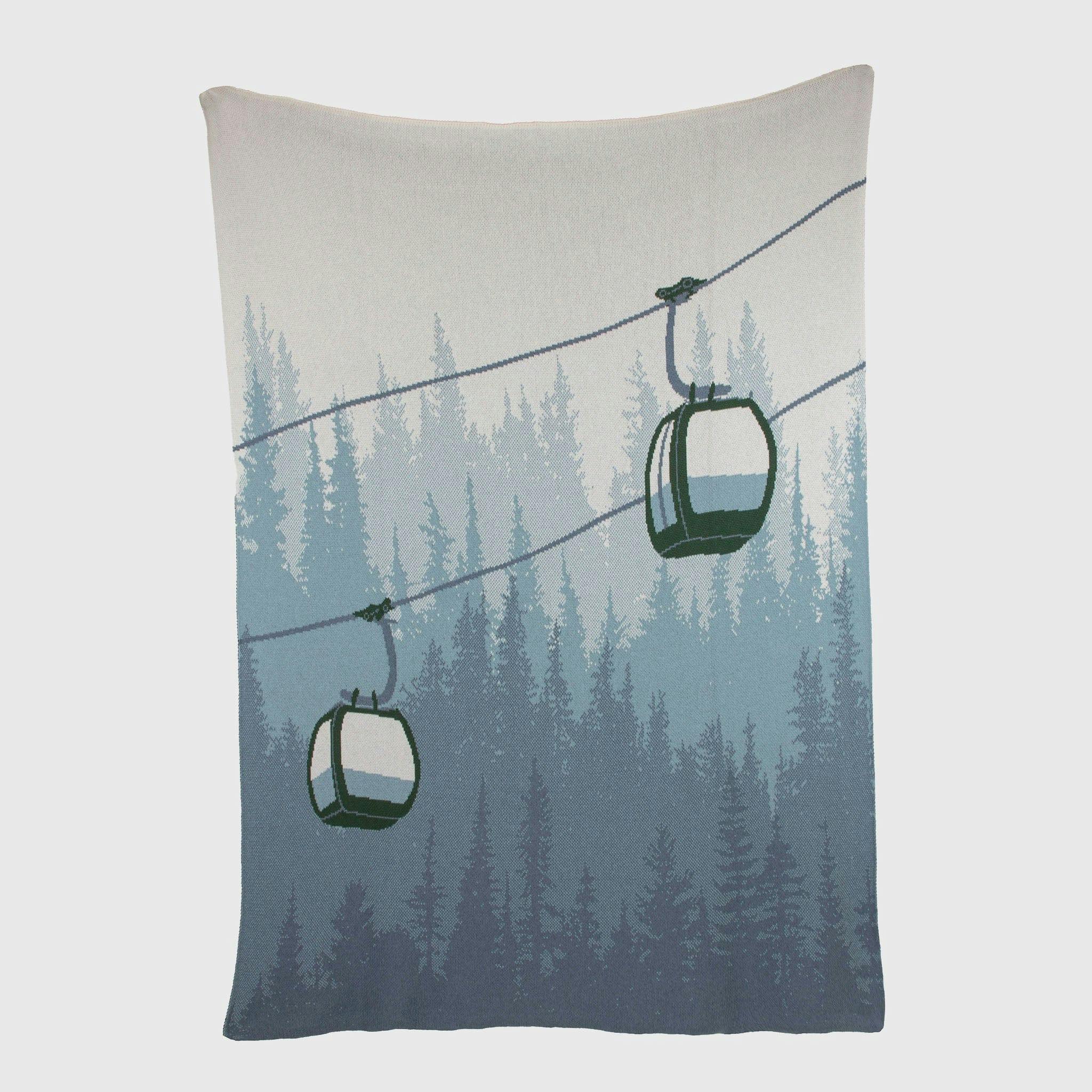 Cotton Sustainable Knit Throw Blanket | Alpine Lift