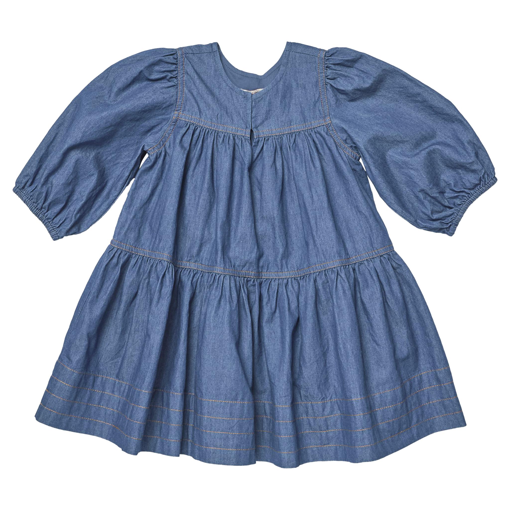 Girls Sawyer Dress - Chambray