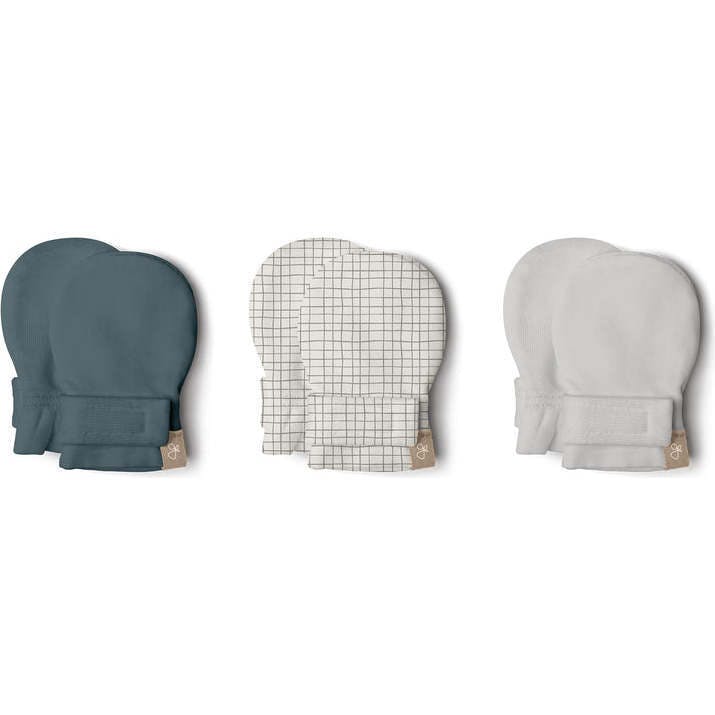 STAY ON 3-PACK MITTS | LAVENDER + DANDELION + HIGH PRAIRIE — Bamboo Organic Cotton Blend, 0–6M
