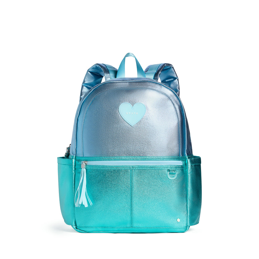 Kane Backpack, Metallic Blue/Turquoise Colorblock