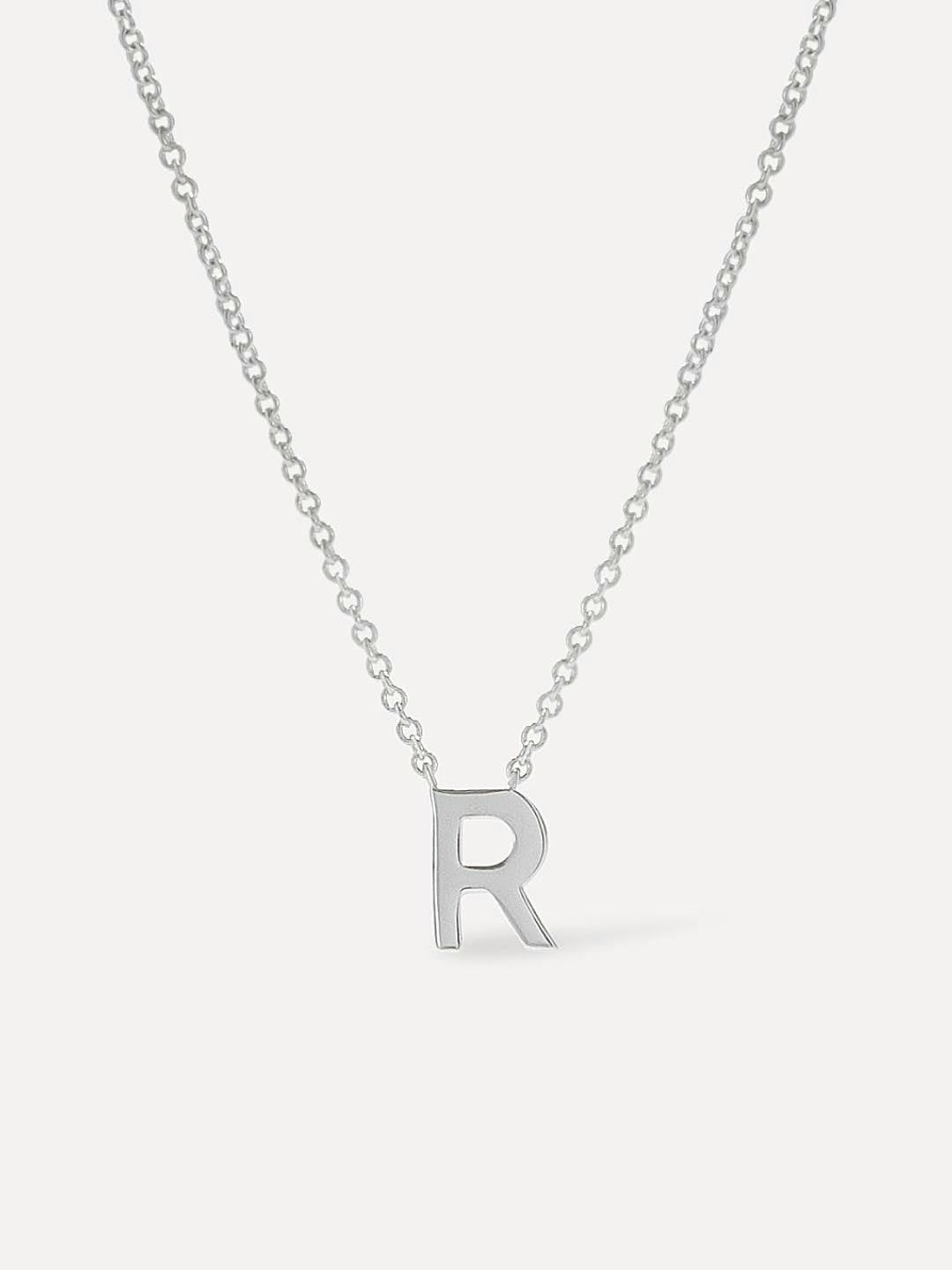 Silver Initial Necklace - Letter Necklace