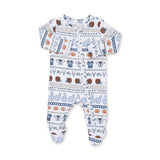 Football Stripe - 2 Way Zipper Footie