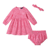 Infant Girls Dress Set | Valentine Doodles - Pink