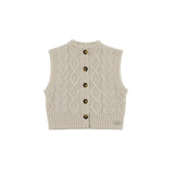 Landien Merino Wool Vest | Crispy White