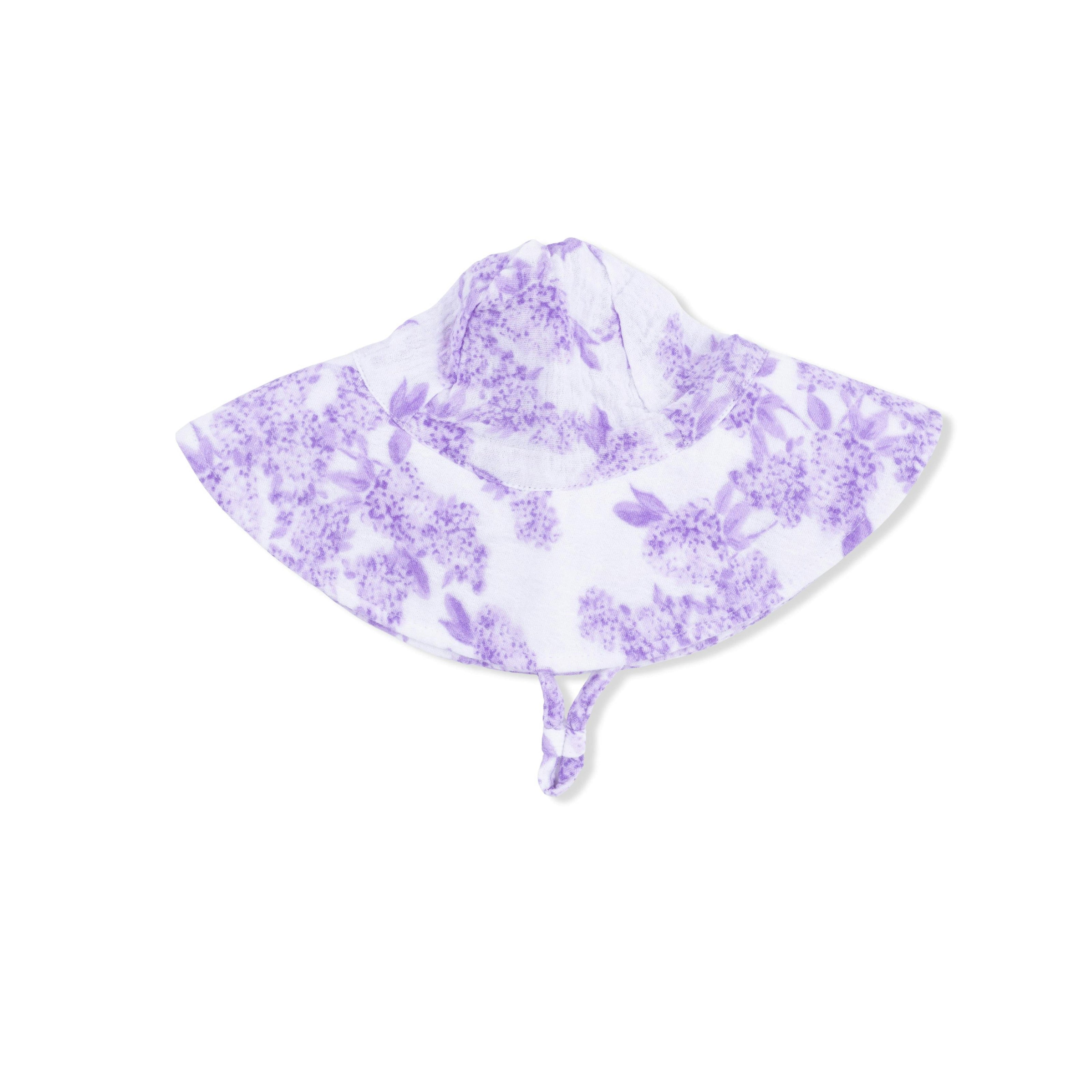 Lilac Floral - Wide Brim Sun Hat