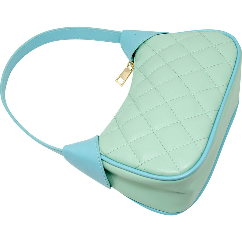 Quilted Zip Top Shoulder Bag