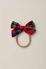 Hair Bows in Holiday Plaid