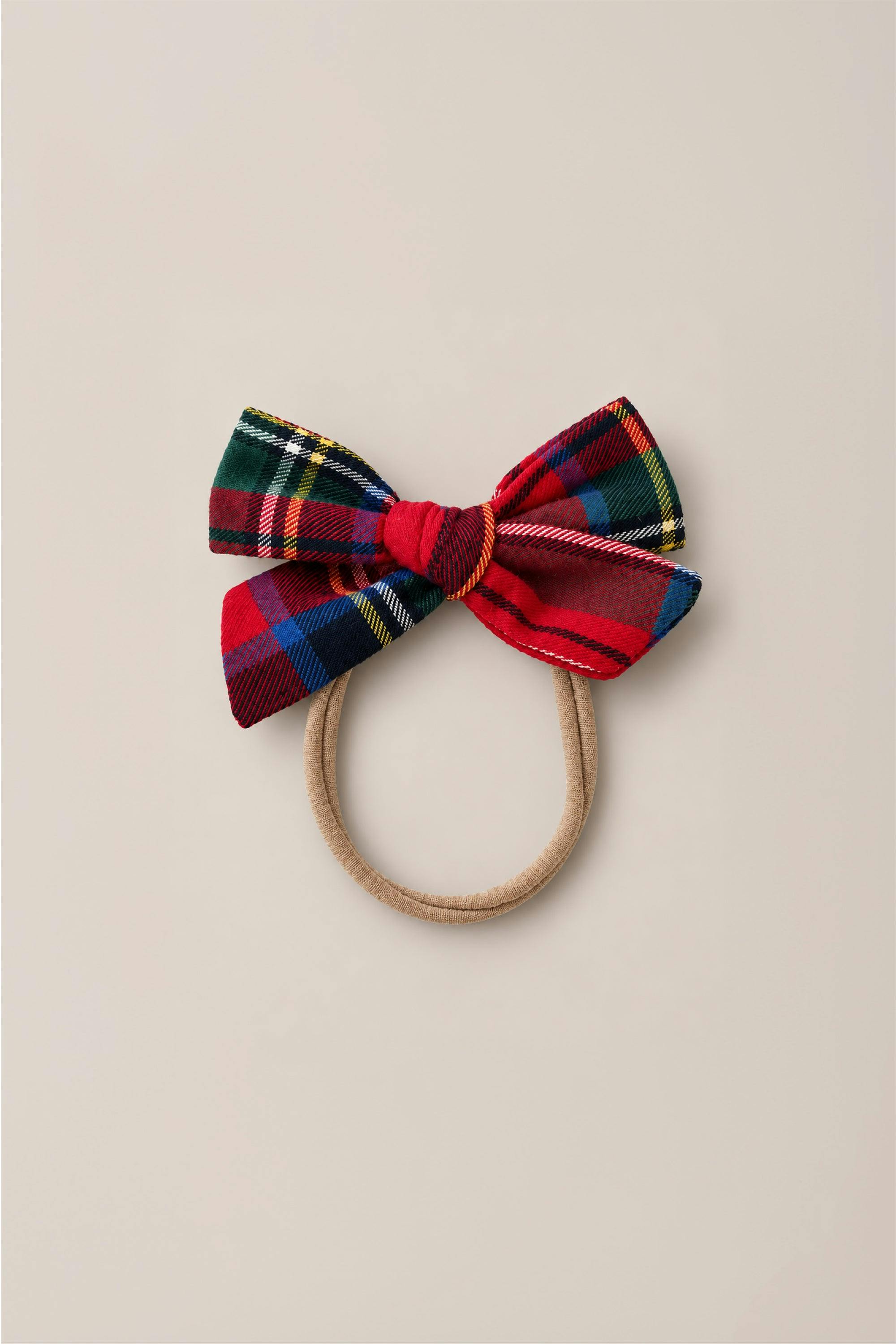 Hair Bows in Holiday Plaid