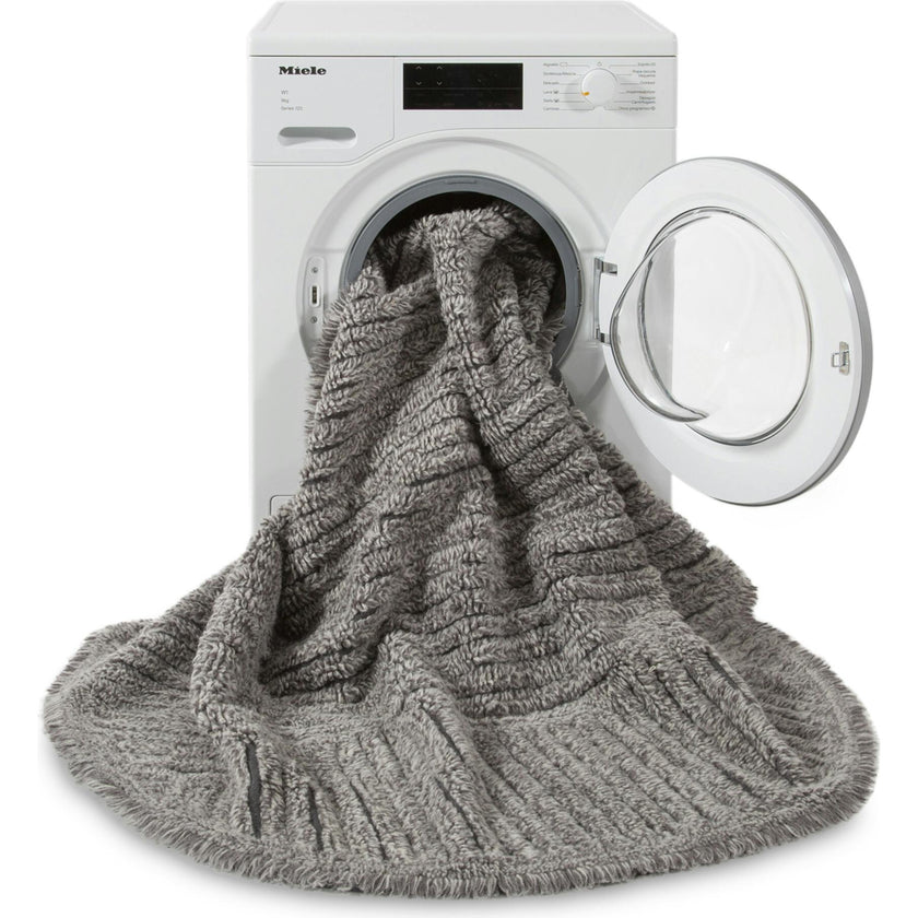 Black Tea Round Woolable Rug