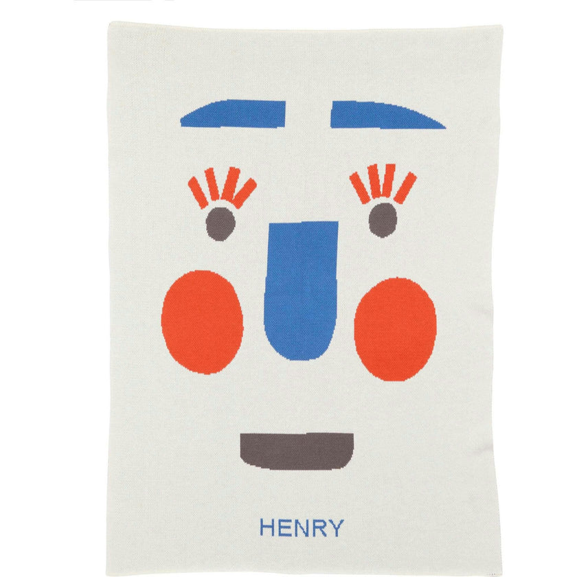 Funny Face Knit Midi Blanket