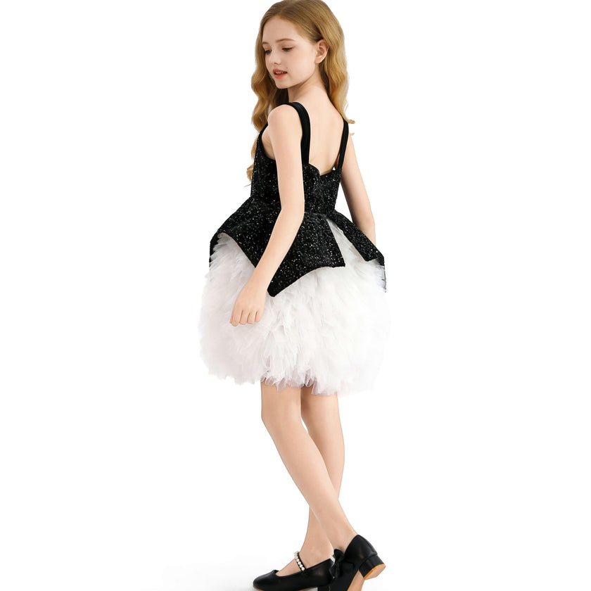 Black Glitter & Tulle Celebration Dress