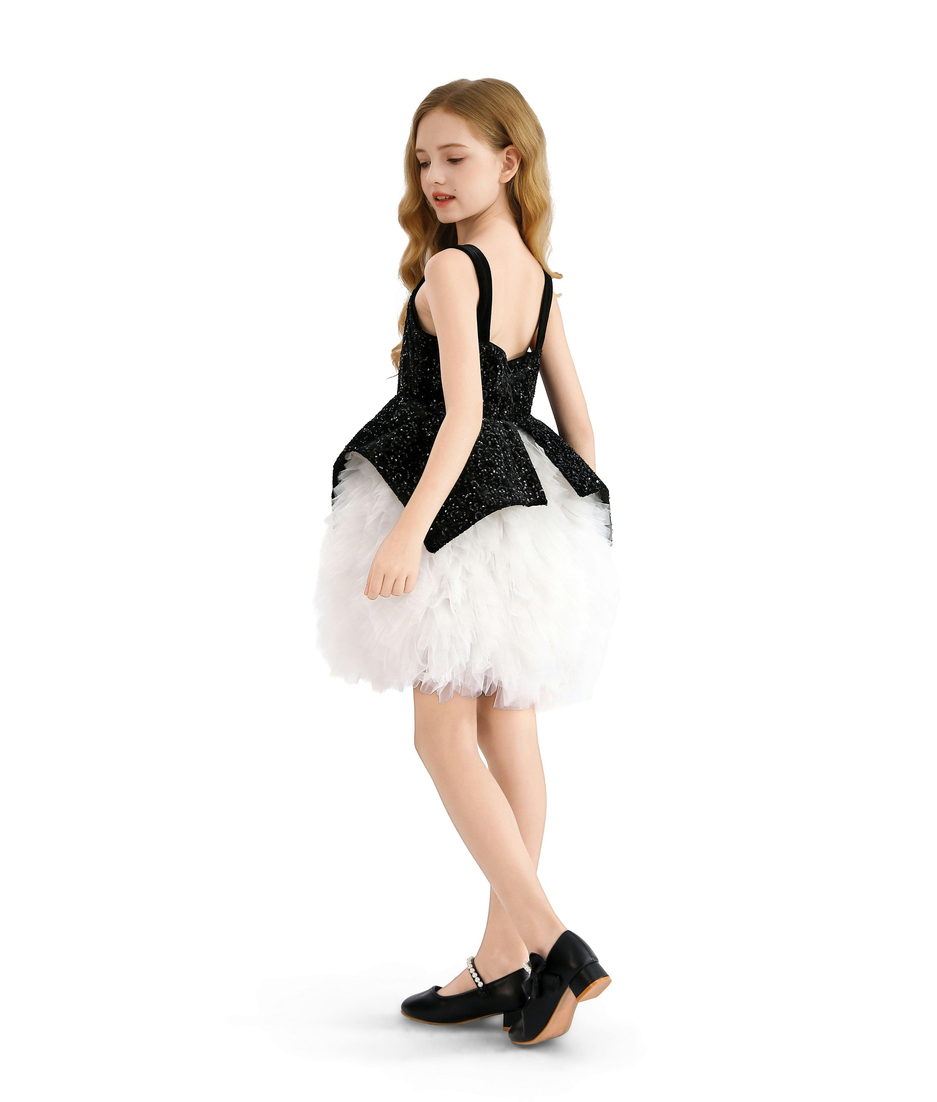 Black Glitter & Tulle Celebration Dress