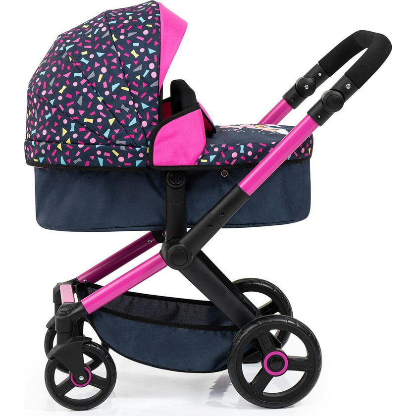 Bayer Design Dolls: Pram Xeo - Shapes Navy & Pink