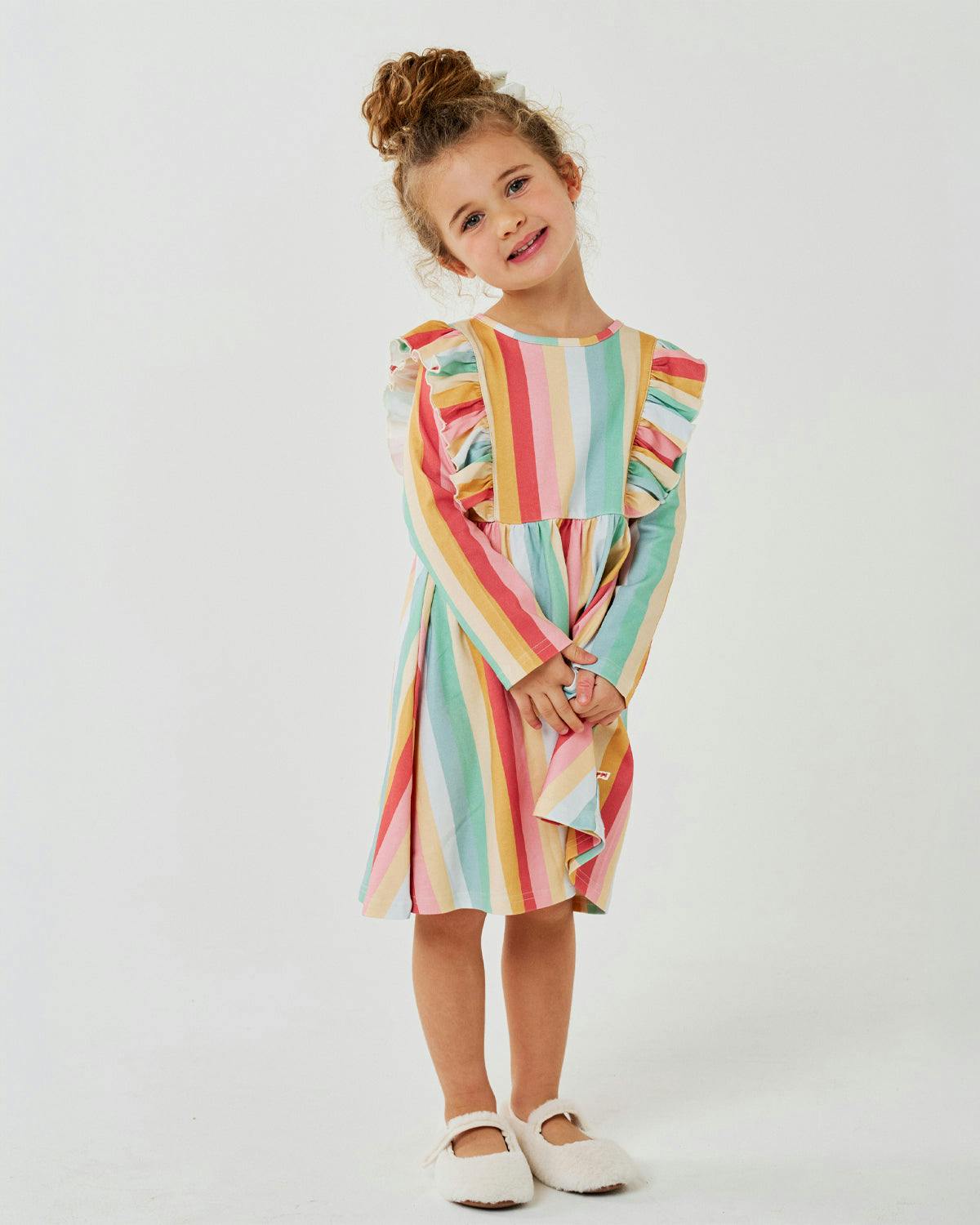 Organic Ruffle LS Dress