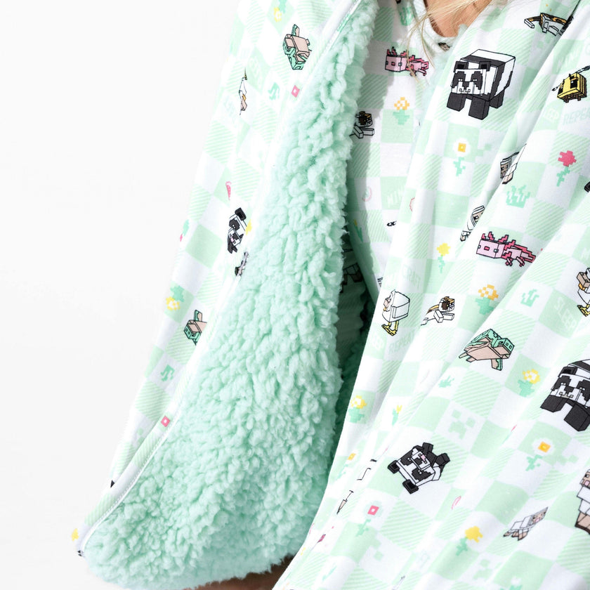 Minecraft: Sleep Repeat Bamboo Sherpa Blanket