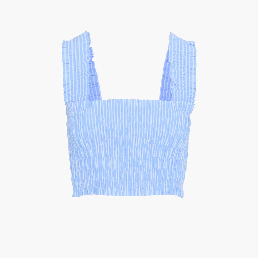 The Azalea Nap Top - Blue Stripe