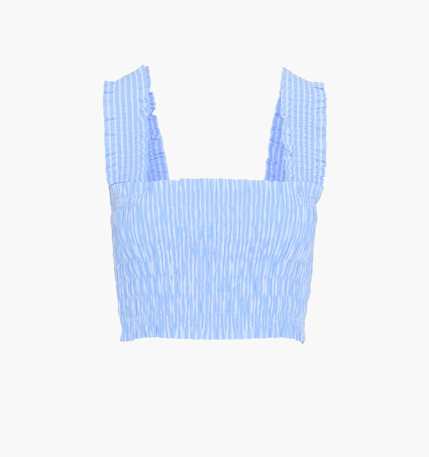The Azalea Nap Top - Blue Stripe